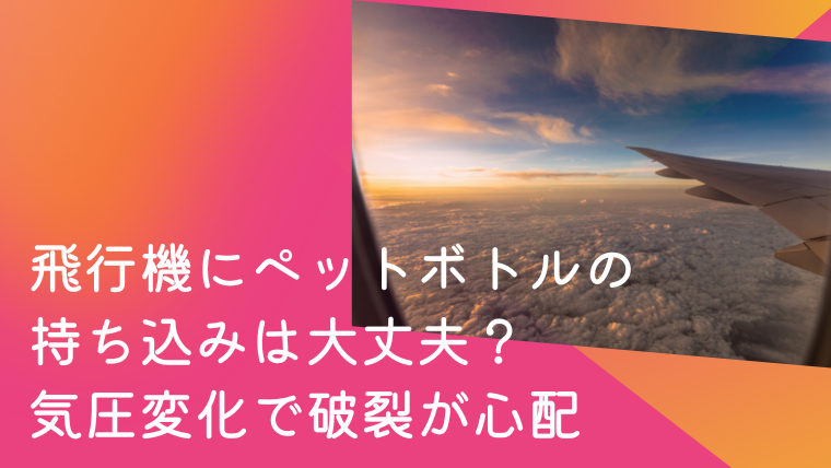 飛行機にペットボトルの持ち込みは大丈夫 気圧変化で破裂が心配 I Love Net